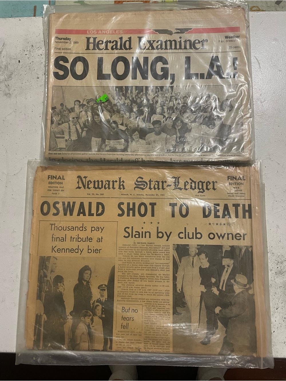 Vintage Neutral-Tone Newspapers - Brown, Black